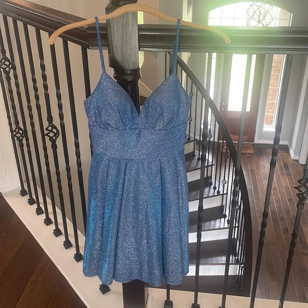 Blue sparkly dress
